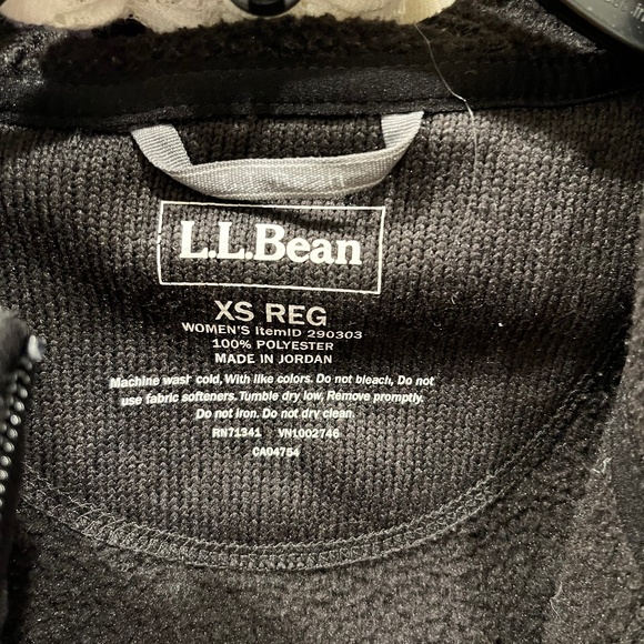 L L Bean long coat black xs - Picture 1 of 2
